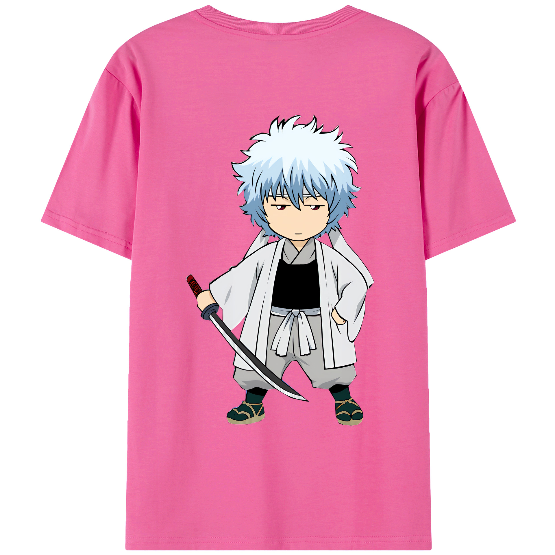 （画像用） ぎんたま 坂田銀時（さかたぎんとき） 神楽 志村新八（しむら しんぱち） GINTAMA Sakata Gintoki Kagura Shimura Shinpachi レディース半袖Tシャツ(バックプリント)